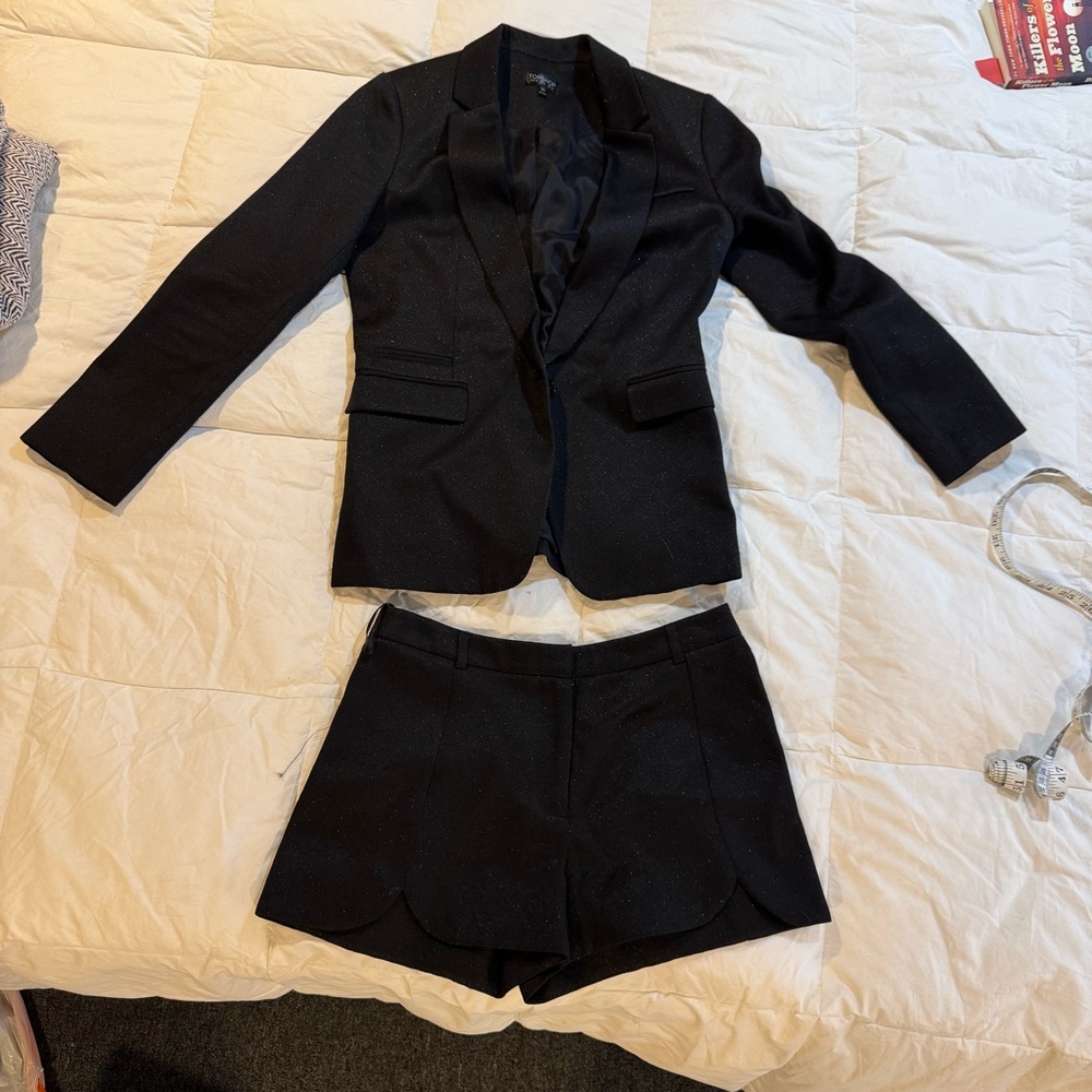 Topshop Shimmery Blazer and Shorts Ensemble